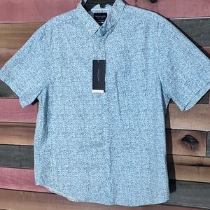 New Denim&Flower Button-up Shirt